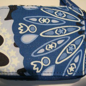 vera bradley 7 day with extra travel pill case blue star medallion print new